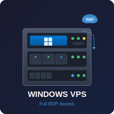 Windows VPS RDP - 8GB RAM / 2 vCPU / 100GB NVMe - Business